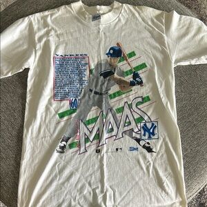 Vintage MLB Kevin Maas NY Yankees Baseball Rare Tee- Size M- Salem Sportswear